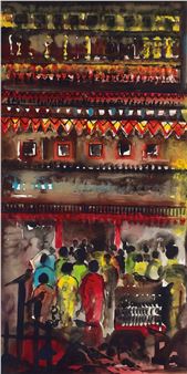 Untitled (Bombay Cityscape - Jayasri Burman