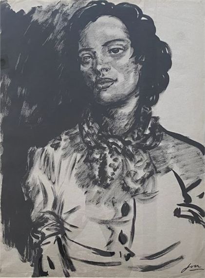 Luis Felipe Vicente JOU I SENABRE (1882-1968) Luis Felipe Vicente JOU I SENABRE (1882-1968) Woman in slight profile Indian ink on laid paper signed lower right Jou 74 x 55 - Luis Felipe Vicente Jou I Senabre