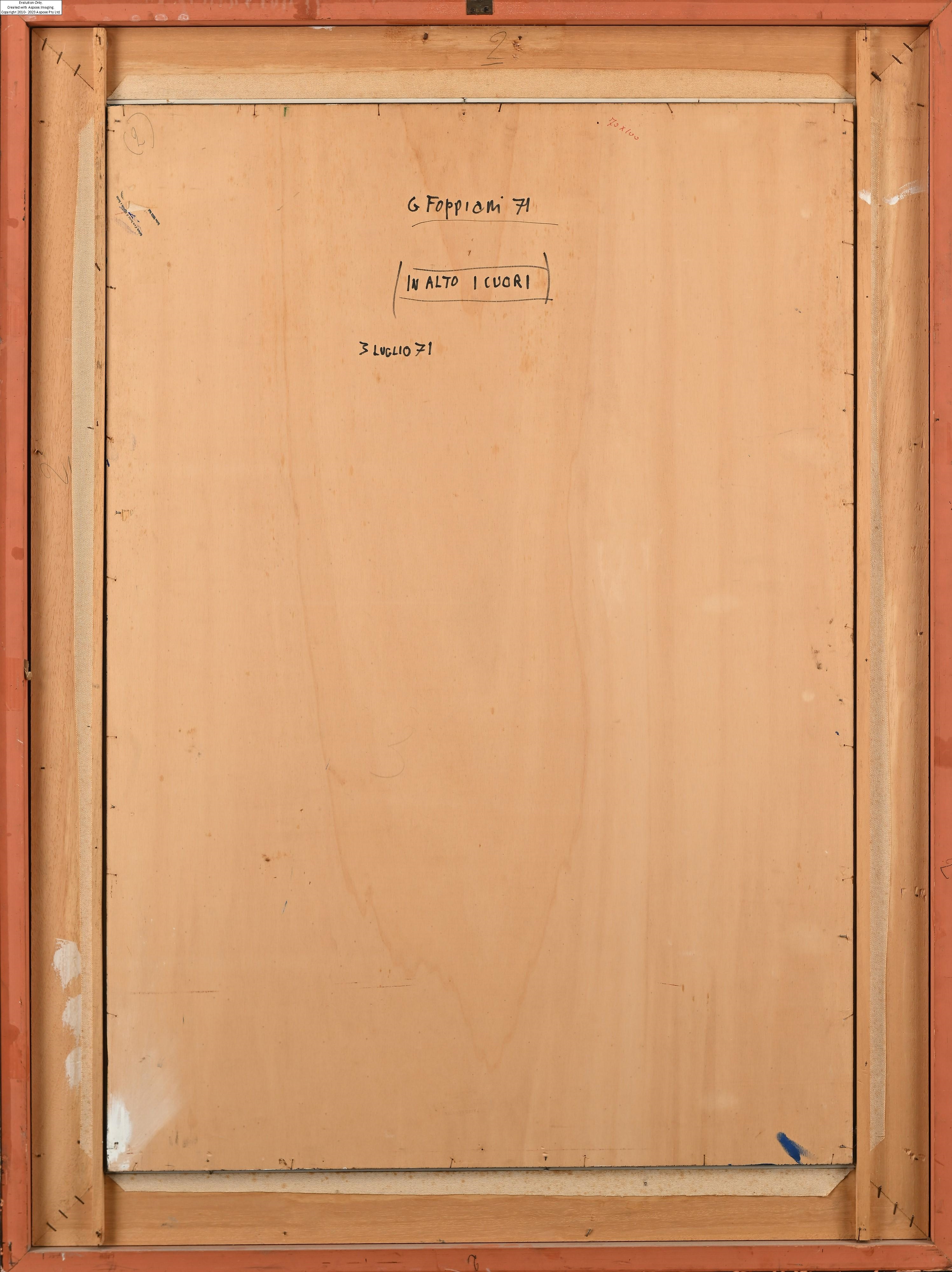 Artwork by Gustavo Foppiani, In alto i cuori, Made of oil on board