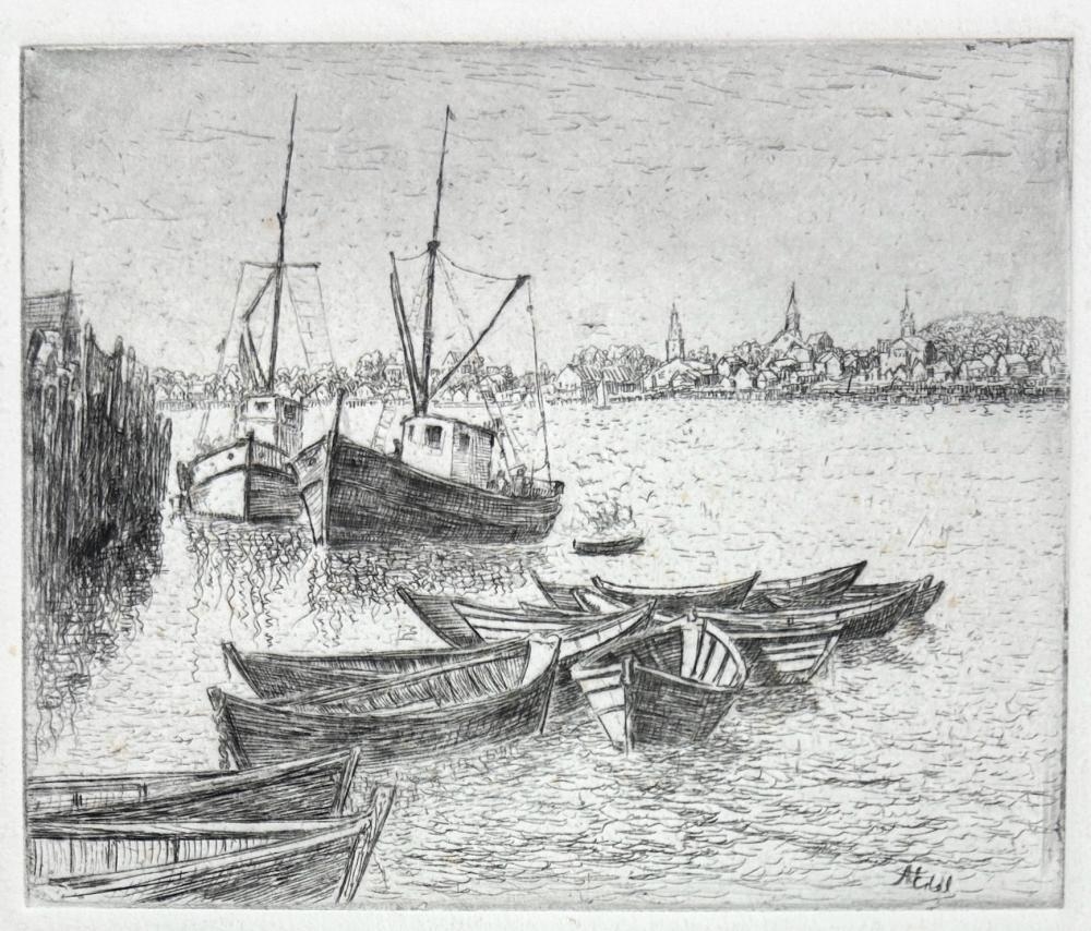 Albert Edel | Albert Edel (1890-1970) Quiet Harbor | MutualArt