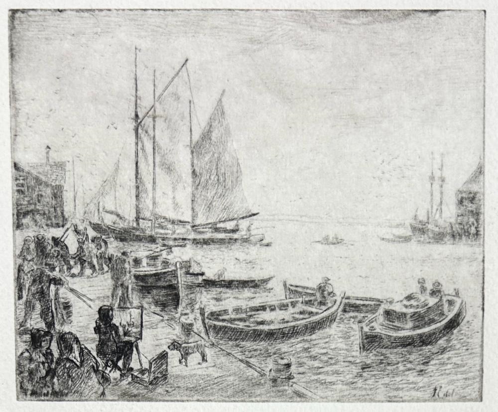 Albert Edel | Albert Edel (1890-1970) Railroad Wharf | MutualArt