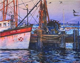 Anne Boucher (20/21st c.) Night Falling/MacMillan Wharf - Anne Boucher