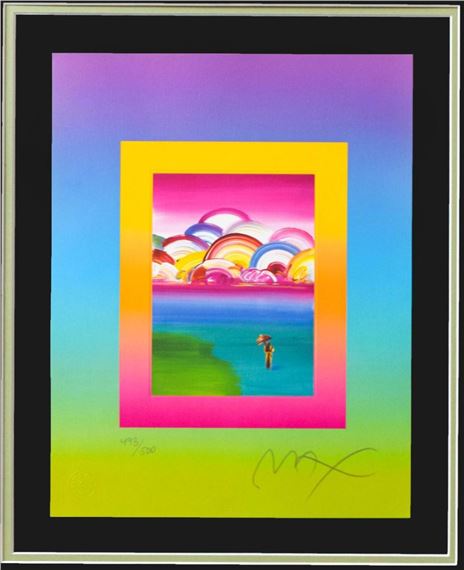 Peter Max | Peter Max- Original Lithograph UMBRELLA MAN WITH RAIMBOW ...