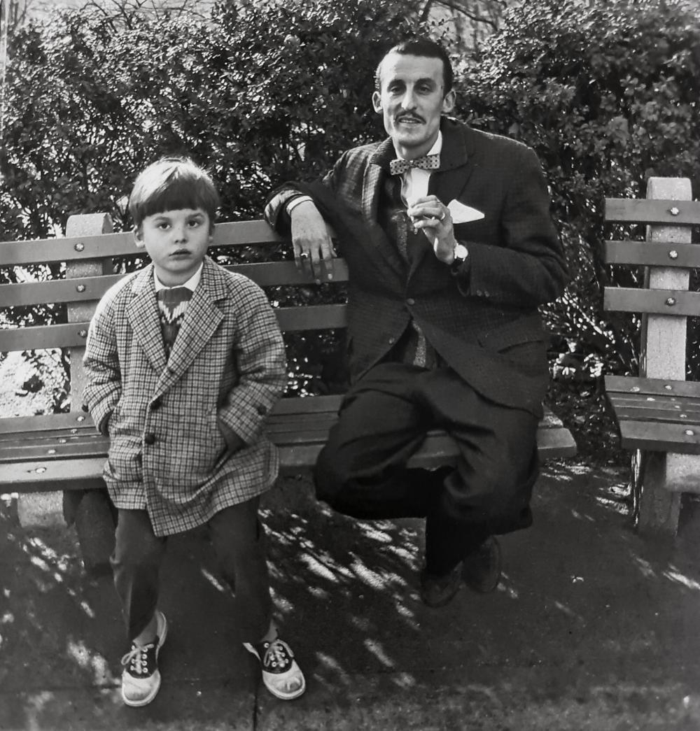 Artwork by Diane Arbus, MAN A BOY ON A BENCH IN CENTRAL PARK, Made of Photo Engraving Photogravure