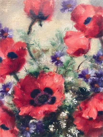 Pierre Sorel | Pierre SOREL (born 1938) Poppies Oil on canvas