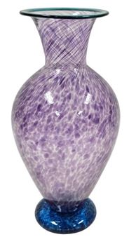 1992 Ibex Studios David Levi Art Glass Vase - David Levi