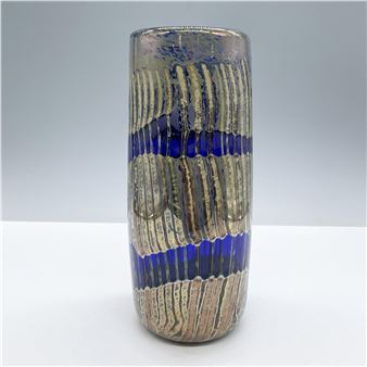 Christine Runyon Art Glass Metallic Mirrored Vase - Christine Runyon