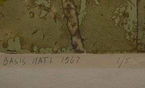 Artwork by Mati Basis, 'Composition in green', Made of Color etching on laid paper