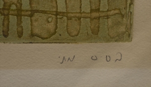 Artwork by Mati Basis, 'Composition in green', Made of Color etching on laid paper