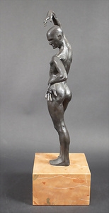Artwork by Nicolas Lavarenne, 'Männlicher Akt', Made of bronze, patinated, on a marble base