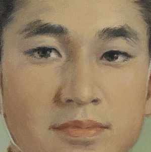 Artwork by Suganuma Kinroku, portrait (a set of 2), Made of oil on canvas