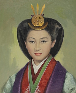 Artwork by Suganuma Kinroku, portrait (a set of 2), Made of oil on canvas