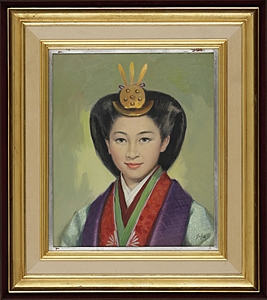 Artwork by Suganuma Kinroku, portrait (a set of 2), Made of oil on canvas