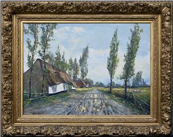 ‘Hoevezicht met landweg - A. Vermont