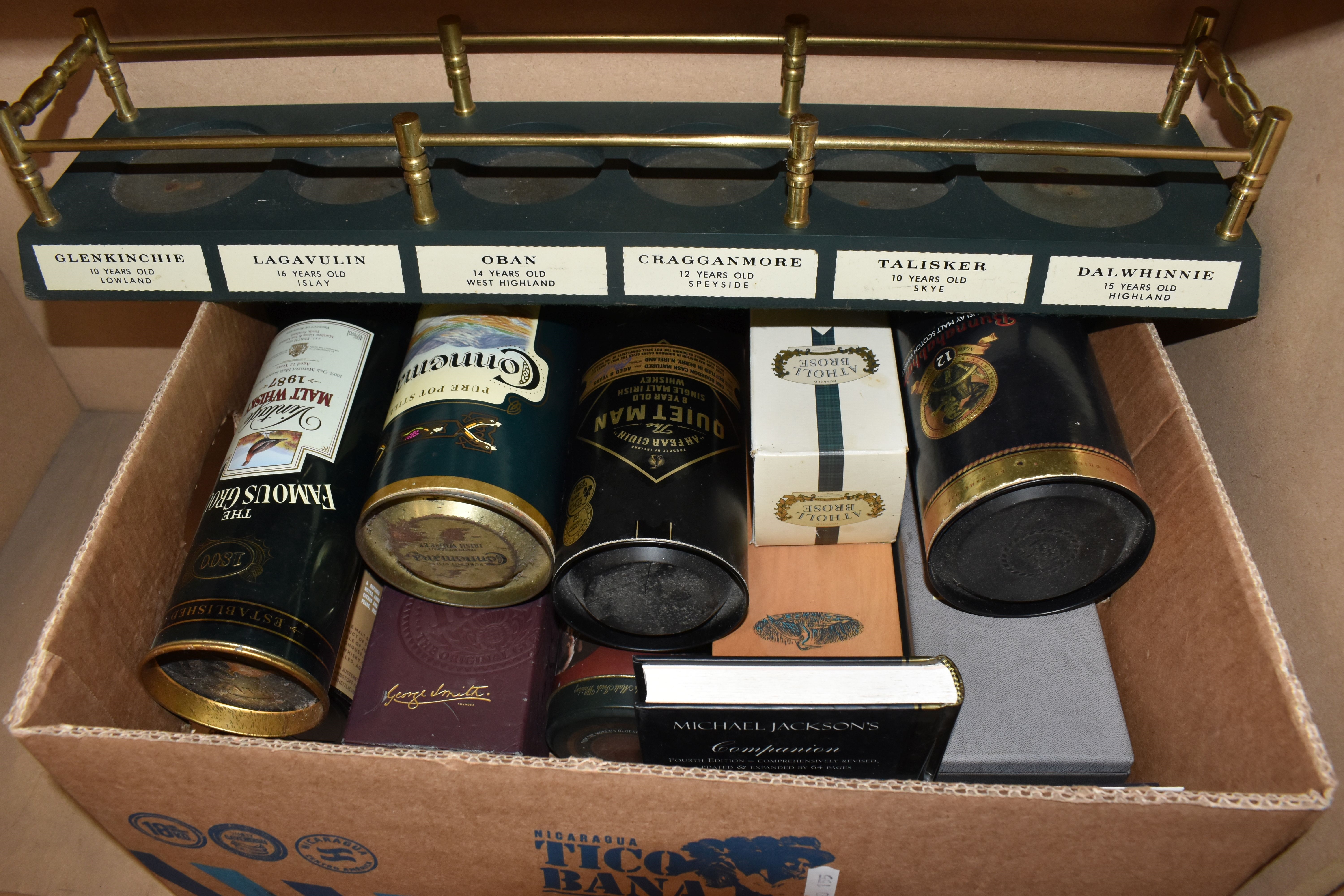 Michael Jackson | ONE BOX OF WHISKY EPHEMERA comprising eleven empty ...