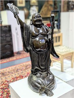 VINTAGE JAPANESE BRONZE SCULPTURE - Patron Saint