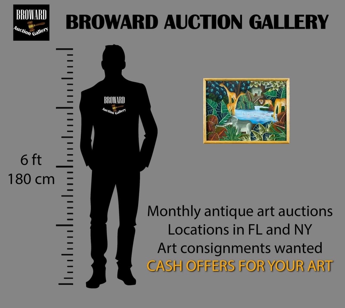 Artwork by Jean Claude Senat, Jean Claude Senat (Haiti,20C) oil painting, Made of oil on canvas