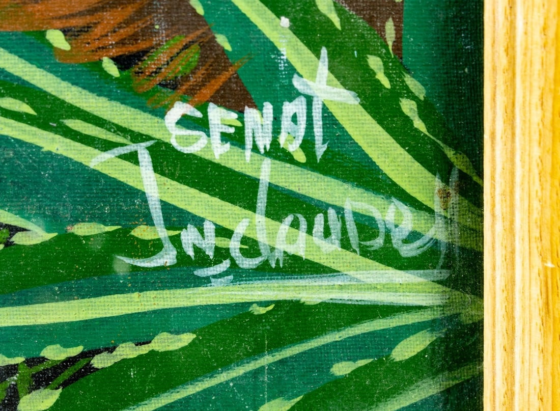 Artwork by Jean Claude Senat, Jean Claude Senat (Haiti,20C) oil painting, Made of oil on canvas