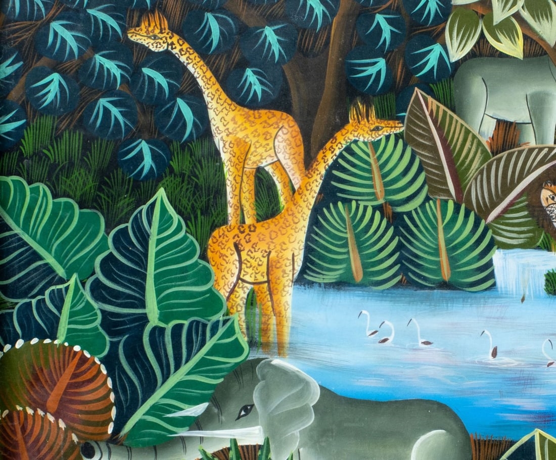 Artwork by Jean Claude Senat, Jean Claude Senat (Haiti,20C) oil painting, Made of oil on canvas