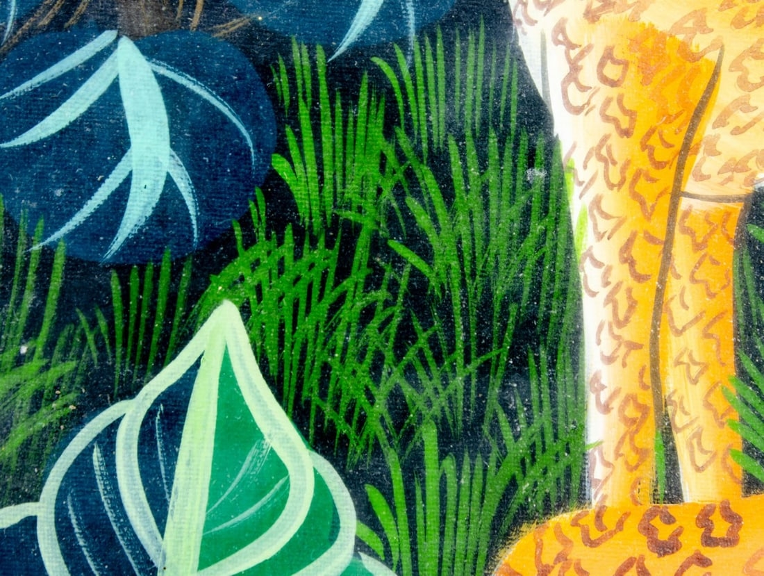 Artwork by Jean Claude Senat, Jean Claude Senat (Haiti,20C) oil painting, Made of oil on canvas