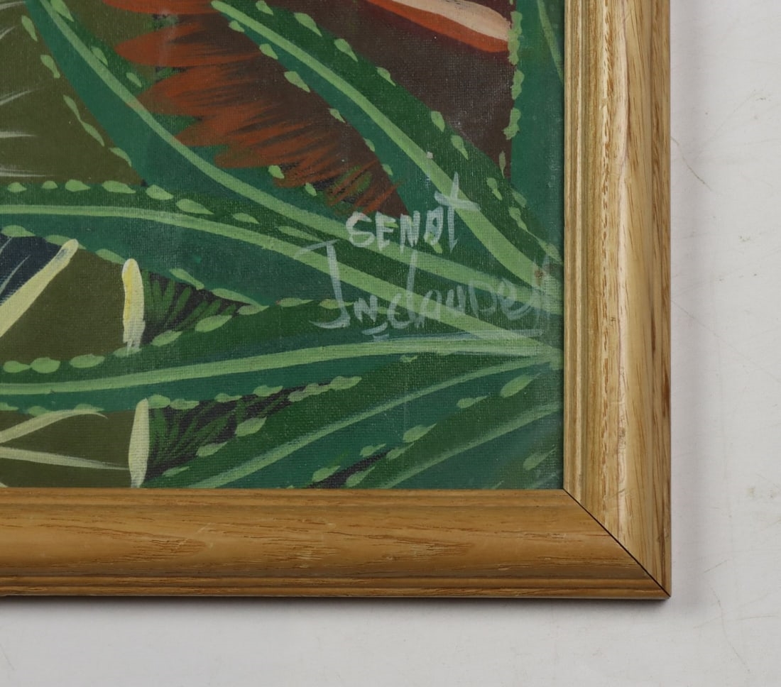 Artwork by Jean Claude Senat, Jean Claude Senat (Haiti,20C) oil painting, Made of oil on canvas