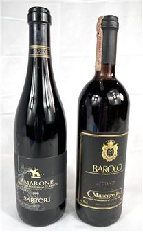 1987 Barolo Mascarello, 1 bottle, 75cl; 1999 Amarone Sartori, 1 bottle 75cl; 1991 Giordano Barolo, 1 bottle 75cl.

From a local private collection - Giordano