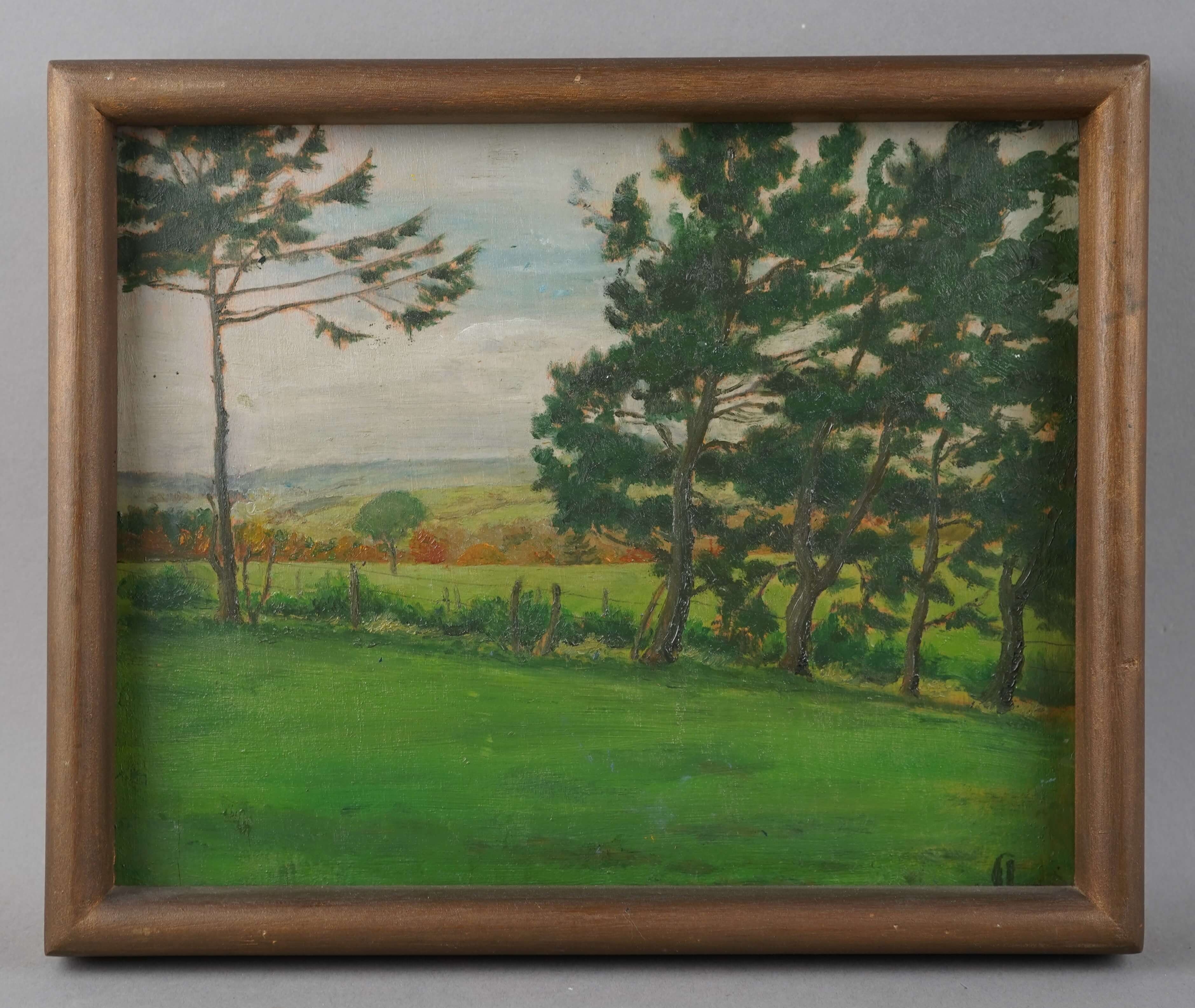 Artwork by Joseph Gérard, Paysage, Made of Oil on panel