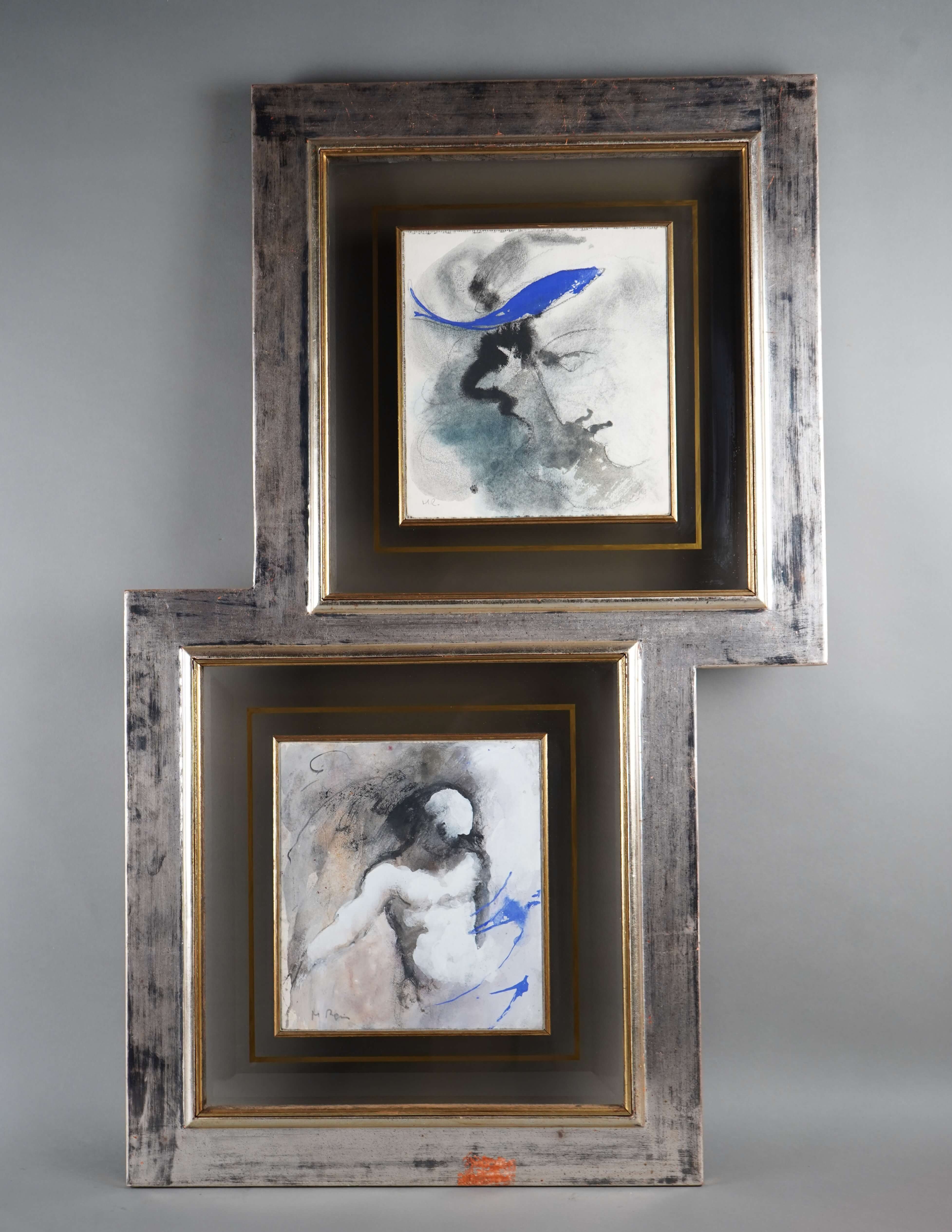 Artwork by Marc Raes, Portraits and Torso of a man, Made of Mixed media