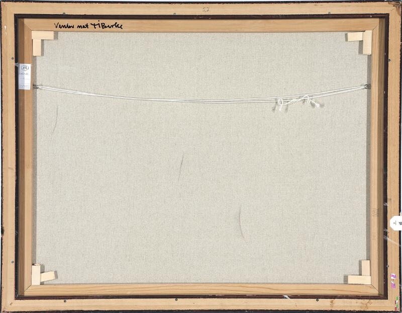 Artwork by Ulrik Hoff, Vinter nat Tibirke, Made of Oil on canvas