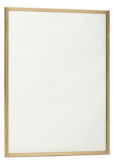 A rectangular mirror in brass frame - Lysberg, Hansen & Therp