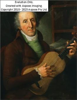 (Koblenz-Ehrenbreitstein 1778- 1860 Wien) Bildnis eines Herrn mit Gitarre, Öl auf Leinwand, 80,5 x 63 cm - Joseph Willibrord Mähler