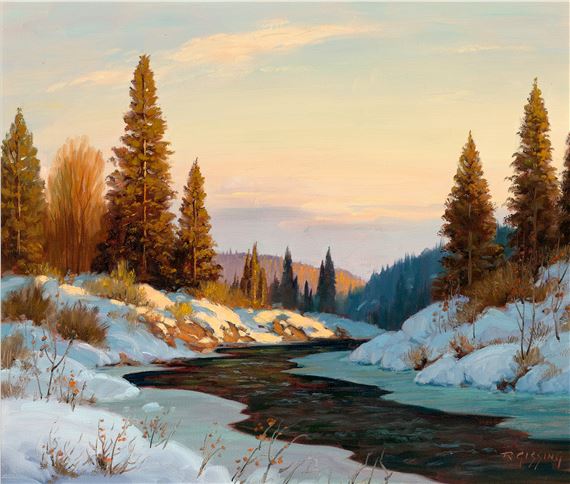 Winter Sunset by Roland Gissing, 1964