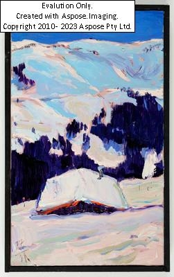 Artwork by Tomasz Metlewicz, Alm bei Kitzbühel, Made of oil on canvas