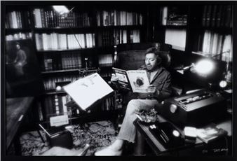 Tony Frank | Serge Gainsbourg in his library, 5 bis rue de