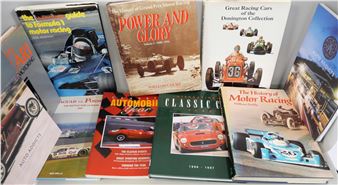 A collection of books on motor racing and motor cars - William Court