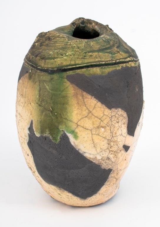Paul Soldner | Paul Soldner Raku Earthenware Vase | MutualArt