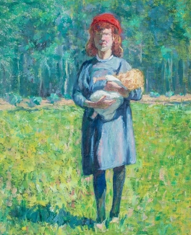 John Leslie Breck | John Breck Attr. Giverny, Edith Perry Oil, 1889 ...