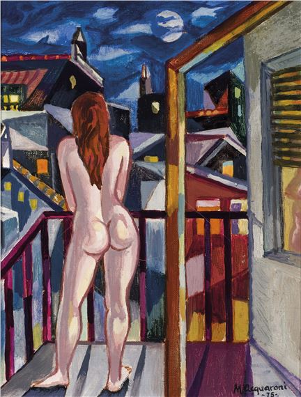 Nocturne with nude by Miguel Acquaroni Bonmati, 1975