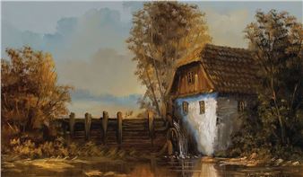 希少♠Jarosław Wojtkowiak 油彩「台所」 Jaroslaw Wojtkowiak | 27 Artworks at Auction | MutualArt