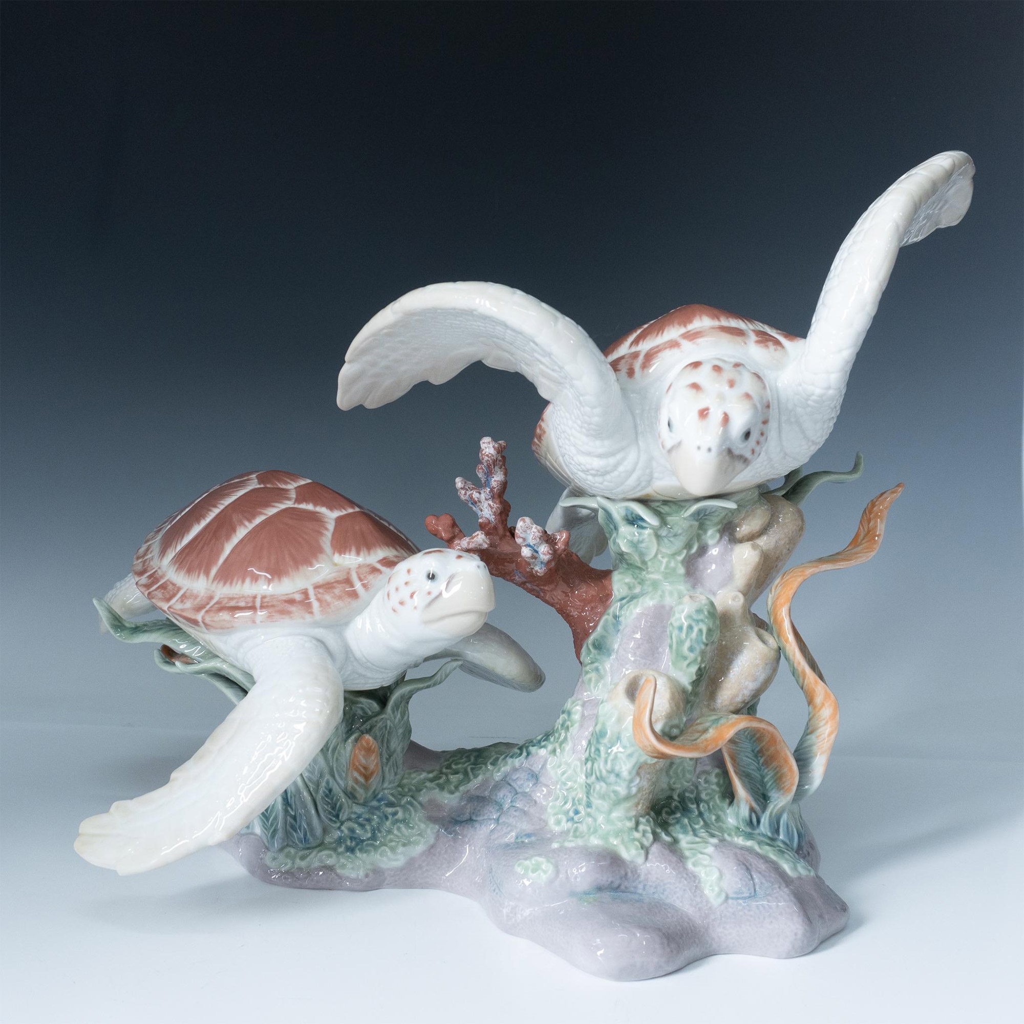 Artwork by José Santaeulalia, Set Turtles, Made of Porcelain Figurine