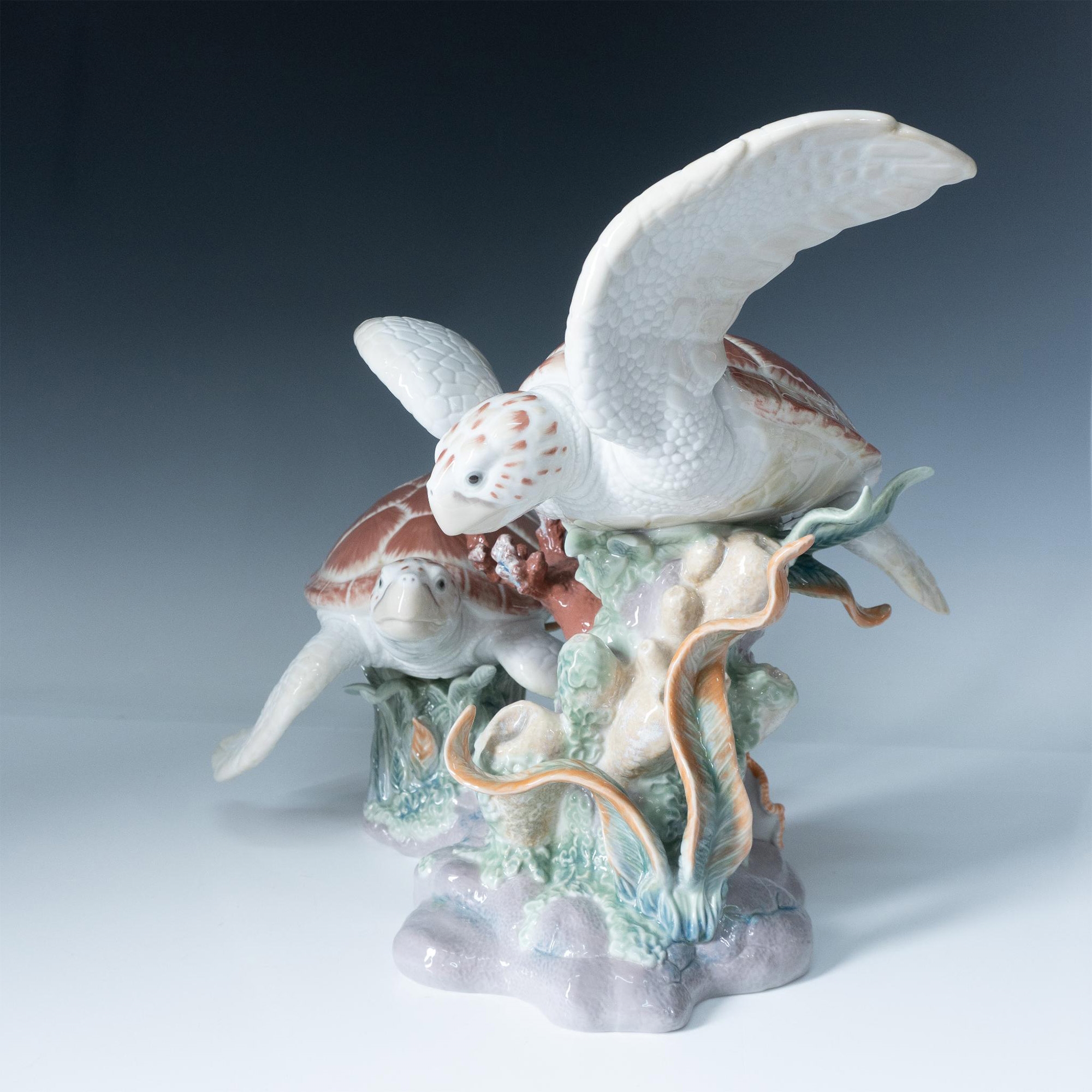 Artwork by José Santaeulalia, Set Turtles, Made of Porcelain Figurine