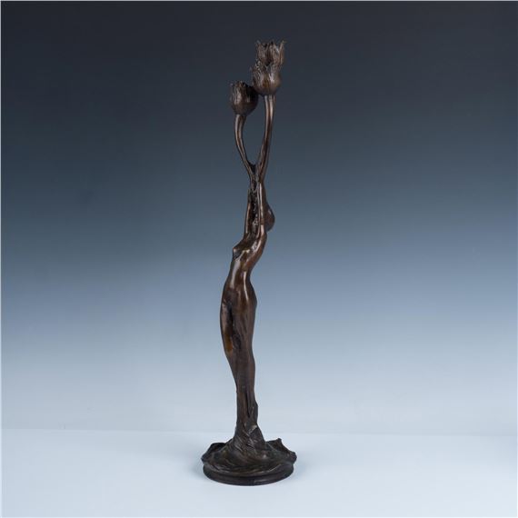 Three-light candelabrum by Firmin Bate, circa 1900