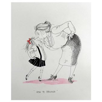 Hilary Knight, "How To Behave (Eloise)" Hand Signed Original Art with Letter of Authenticity. - Hilary Knight