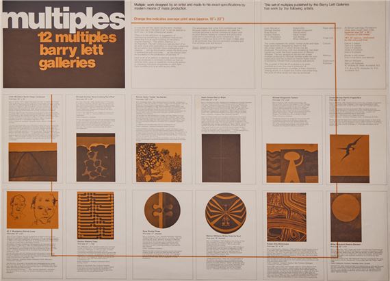Catalogue Sheet (Barry Lett Multiple) by Barry Lett, circa 1970