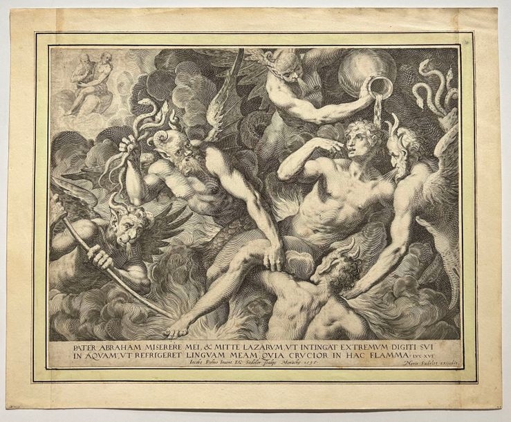 Jacopo Palma il Vecchio | The rich man in hell, tormented by demons ...