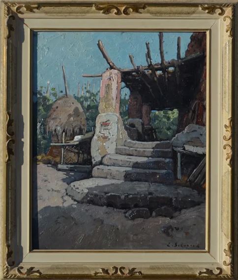 Landscape by Leonid Romanovitch Sologub, mid 20th century