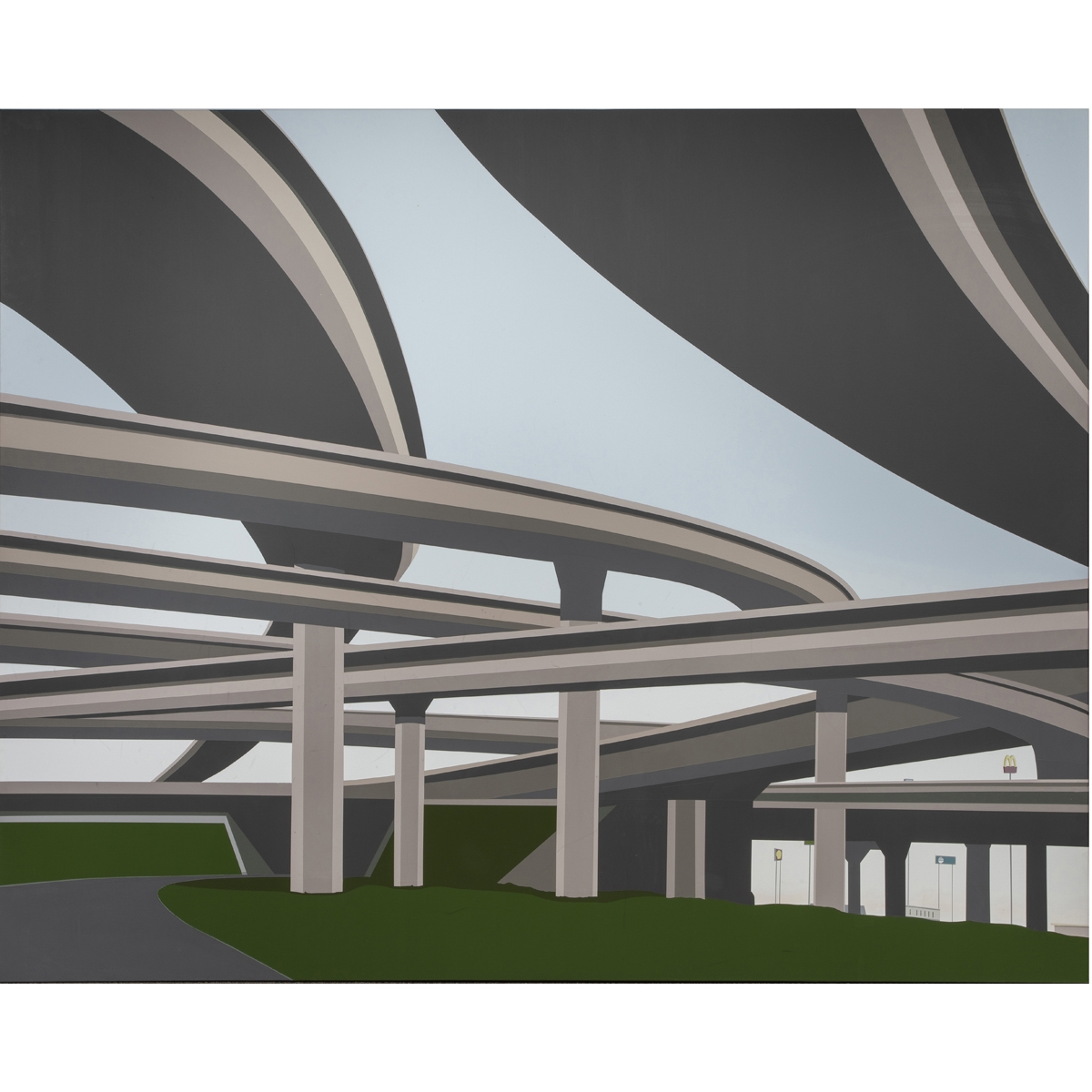 Artwork by Brian Alfred, "Overpass, Made of acrylic on canvas