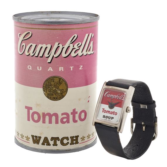Andy Warhol | Tomato Soup watch with leather band in original
