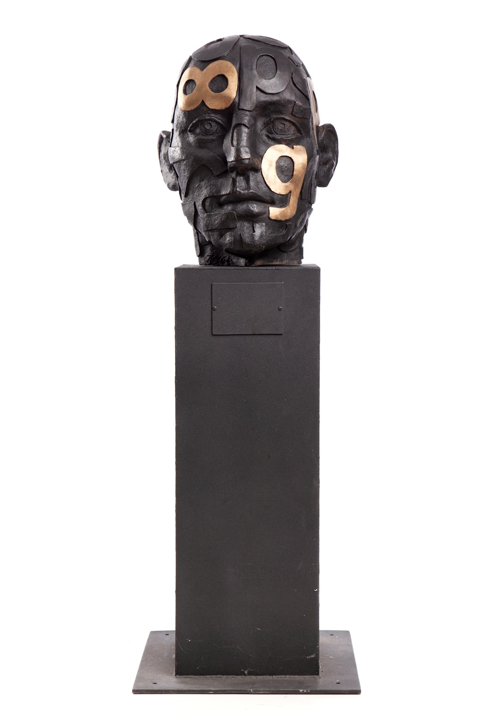 Artwork by Marek Zyga, Big Head, Made of bronze