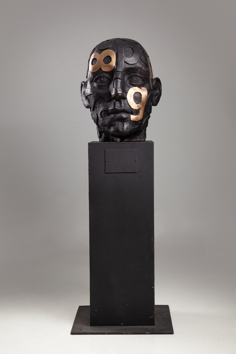 Artwork by Marek Zyga, Big Head, Made of bronze